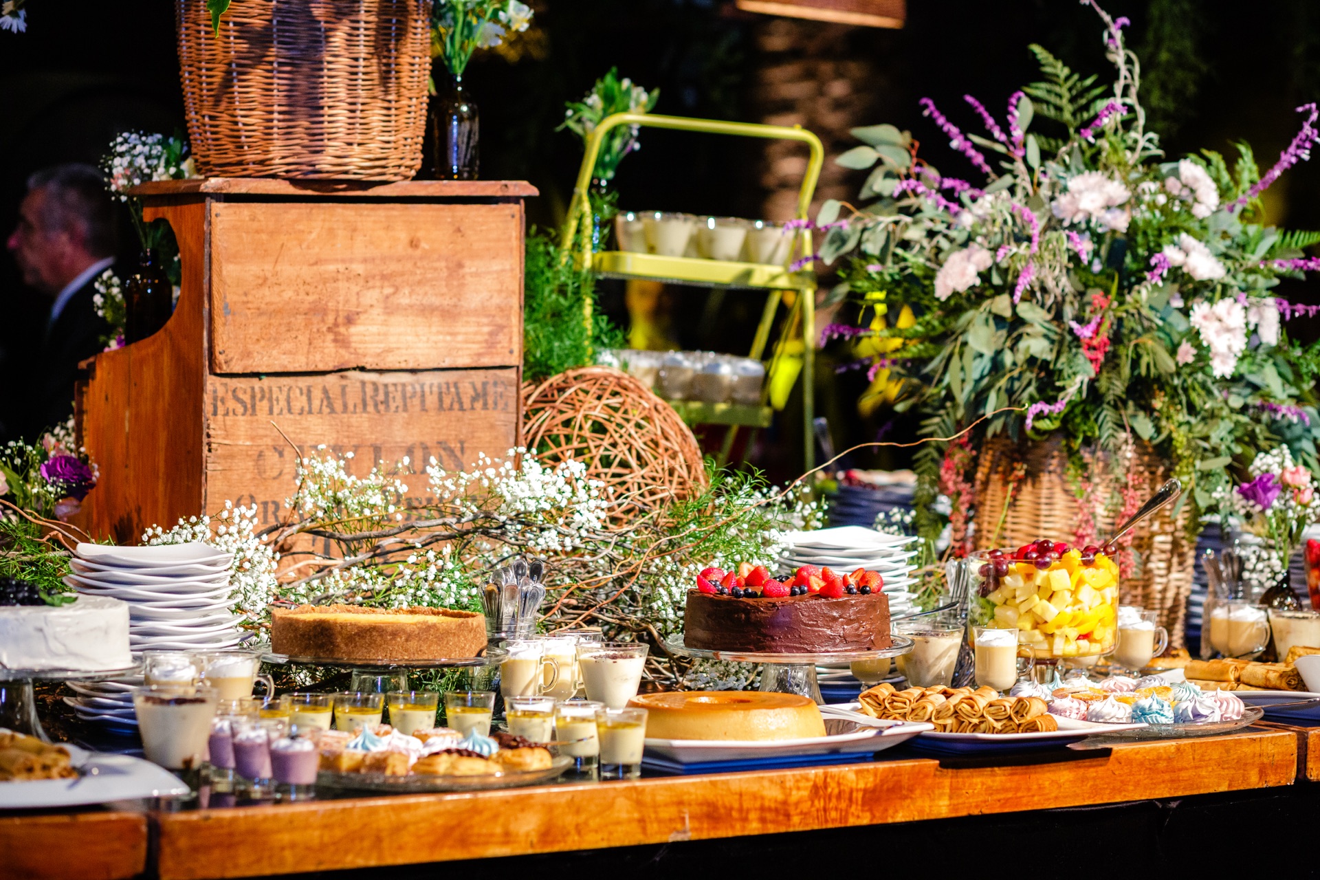 Mesa nupcial Parissimo, gastronomía